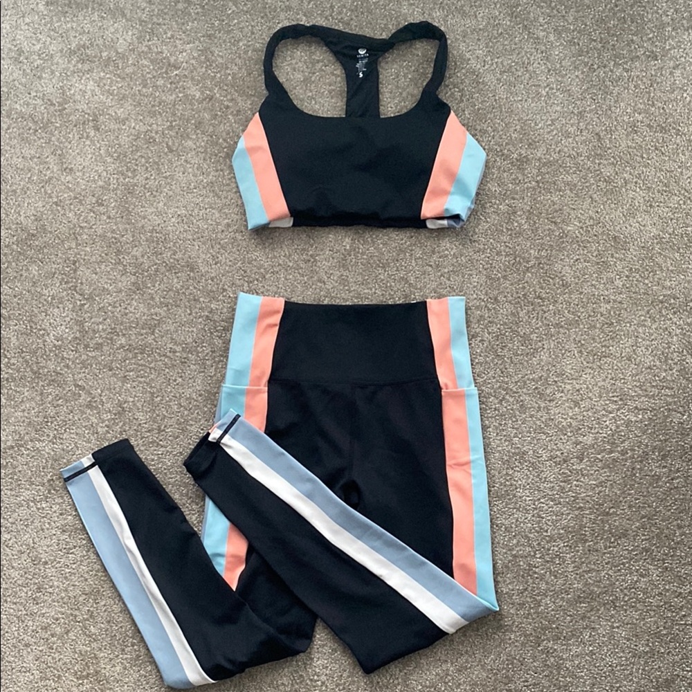 Colorful Striped Activewear Set